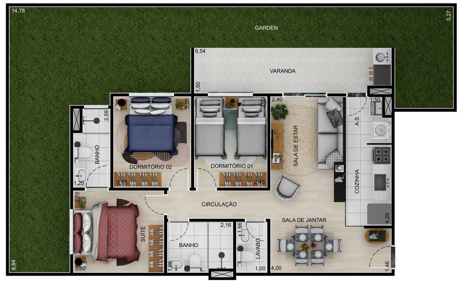 Apartamento, 3 quartos, 75 m² - Foto 21