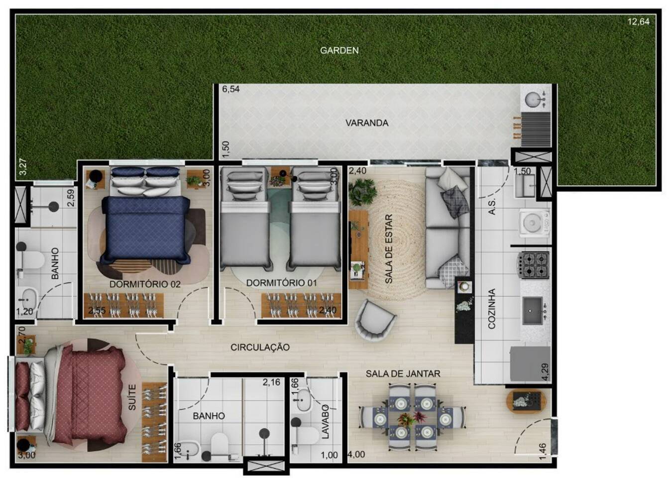 Apartamento, 3 quartos, 75 m² - Foto 20