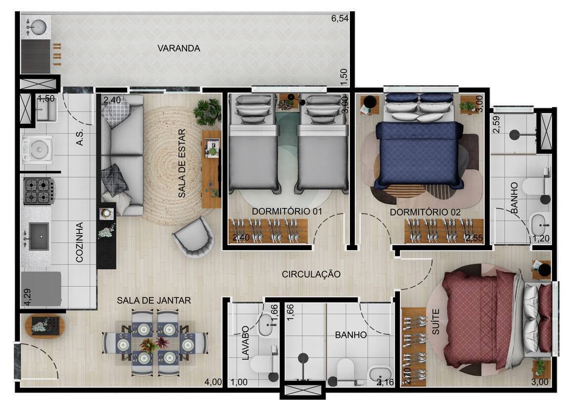 Apartamento, 3 quartos, 75 m² - Foto 22