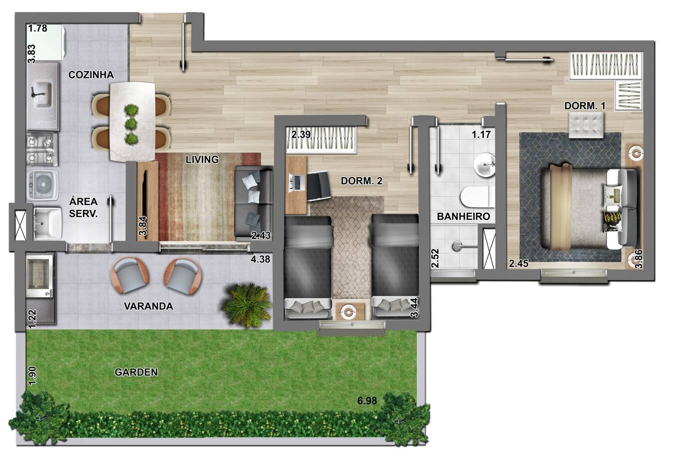 Apartamento, 2 quartos, 54 m² - Foto 15