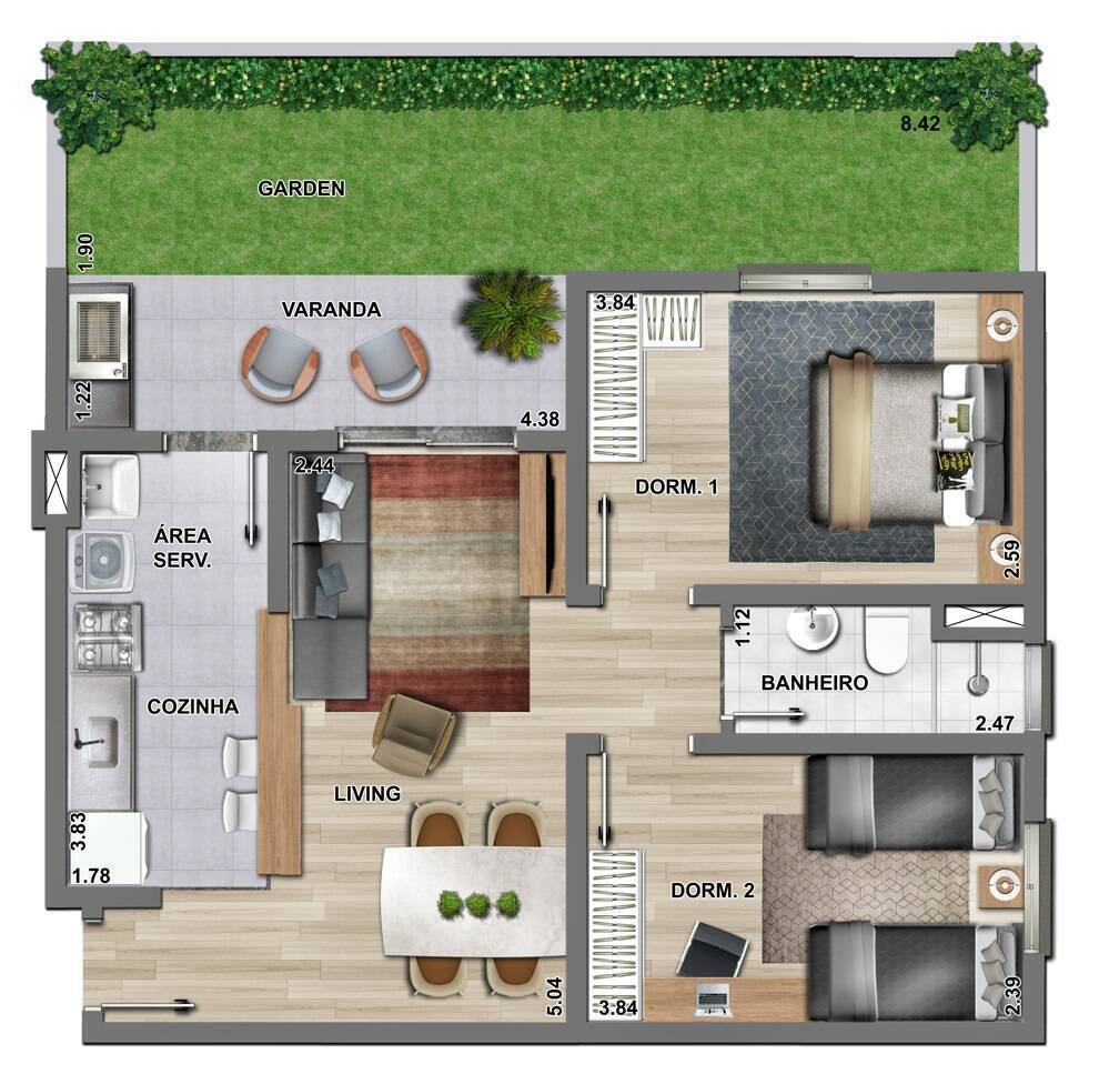 Apartamento, 2 quartos, 54 m² - Foto 23