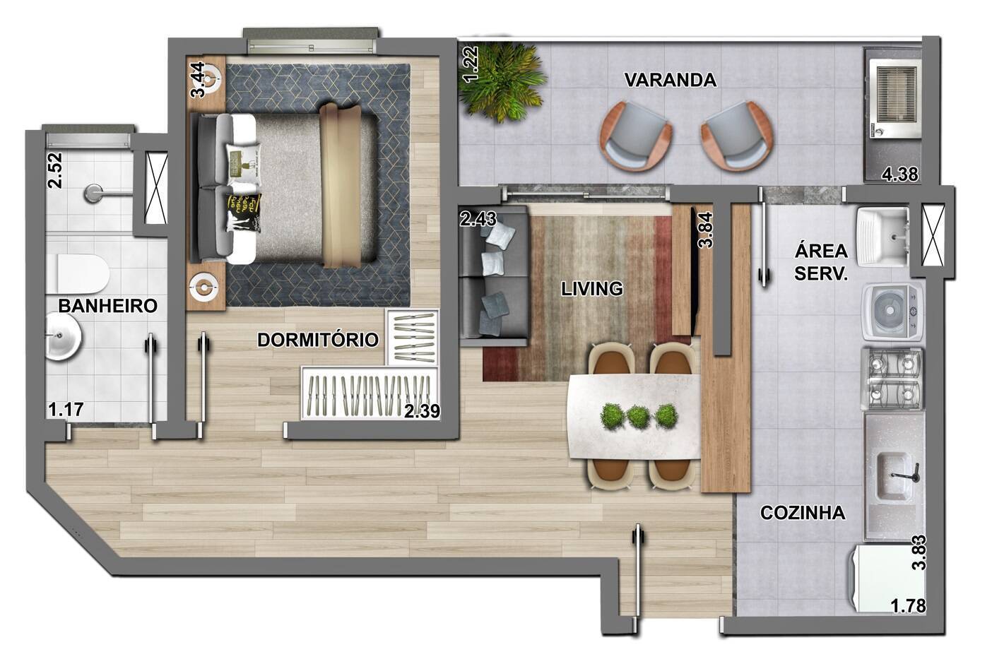 Apartamento, 2 quartos, 54 m² - Foto 24