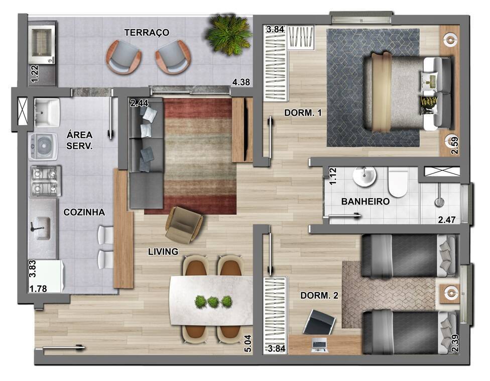 Apartamento, 2 quartos, 54 m² - Foto 25