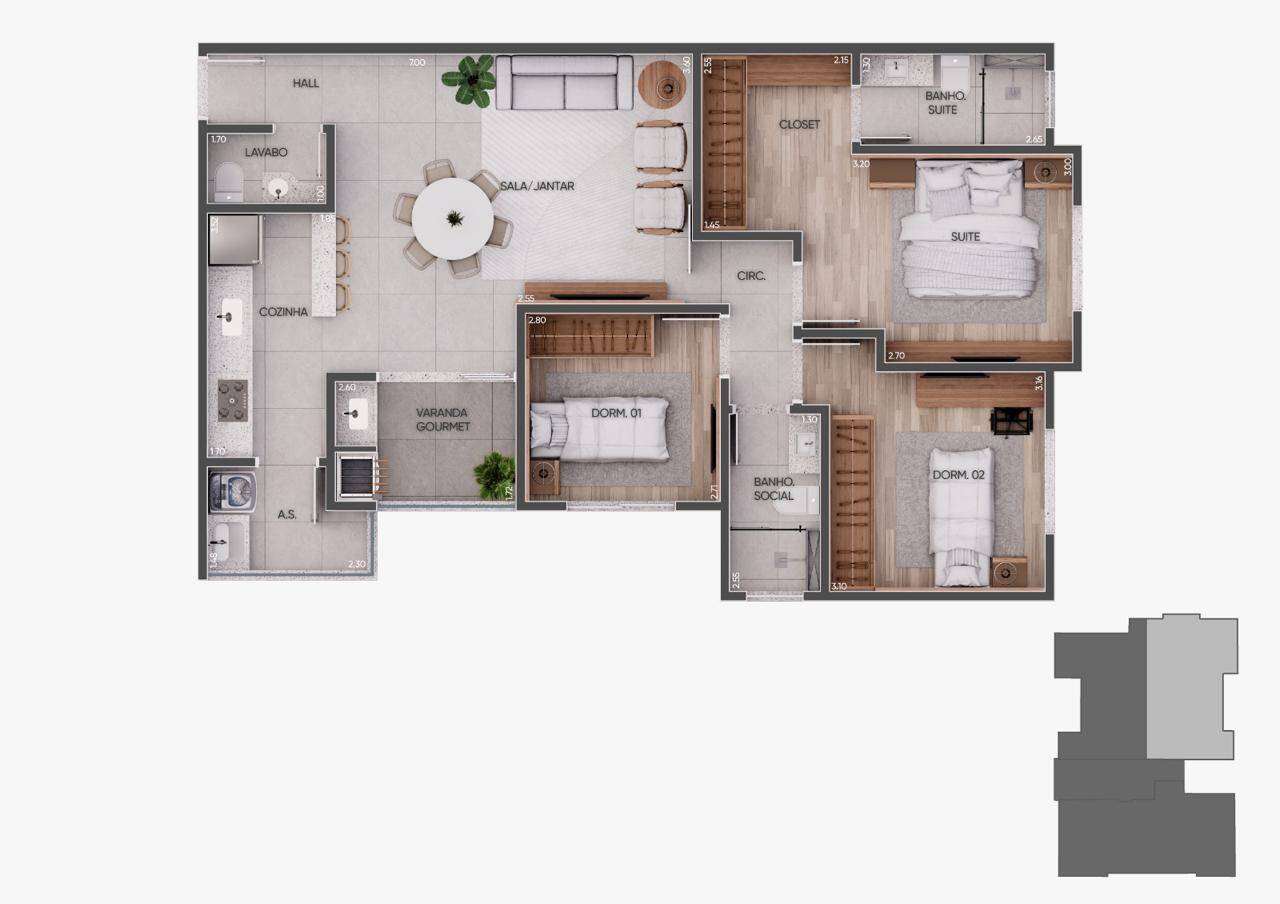 Apartamento, 3 quartos - Foto 16