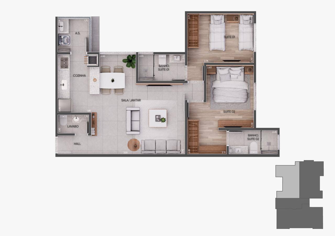 Apartamento, 3 quartos - Foto 17